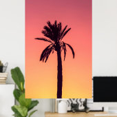 Palmenfotografie der Silhouette Poster (Heimbüro)