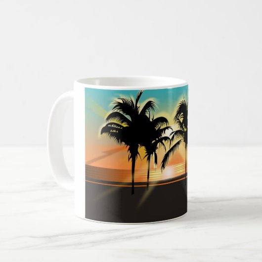 Palmenfriedlichkeit kaffeetasse (Vorderseite Links)