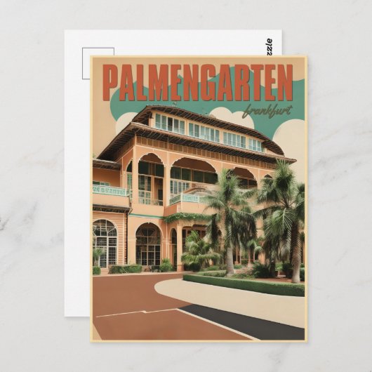 Palmengarten Postkarte (Vorne/Hinten)