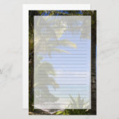 Palmengesäumter Strand Cook Inseln 2 Briefpapier (Vorne/Hinten)