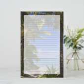 Palmengesäumter Strand Cook Inseln 2 Briefpapier (Stehend Vorderseite)