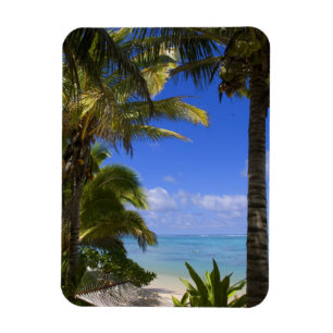 Palmengesäumter Strand Cook Inseln 2 Magnet