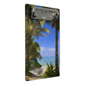 Palmengesäumter Strand Cook Inseln 2 Mini Klemmbrett (Schrägansicht)