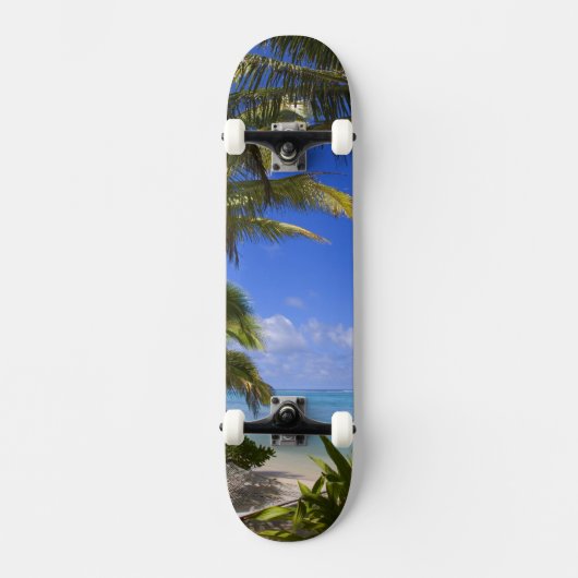 Palmengesäumter Strand Cook Inseln 2 Skateboard (Vorderseite)