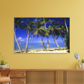 Palmengesäumter Strand Cook Inseln 6 Leinwanddruck (Insitu (Wohnzimmer))
