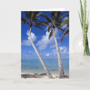 Palmengesäumter Strand Cook Islands Karte