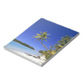 Palmengesäumter Strand Cook Islands Notizblock (Rotiert)