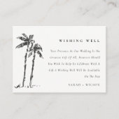 Palmenhain Sketch Hochzeit wünschend gut Begleitkarte (Vorderseite)