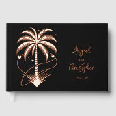 Palmenherzen Hochzeit Gästebuch (Vorderseite)
