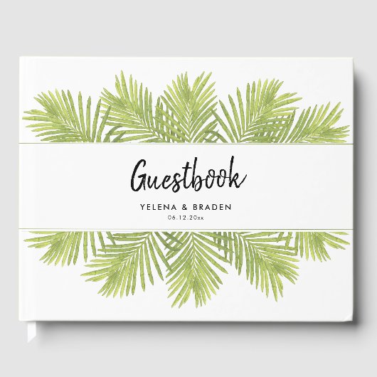 Palmenhochzeit Gästebuch (Vorderseite)