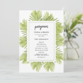 Palmenhochzeit Programm (Stehend Vorderseite)