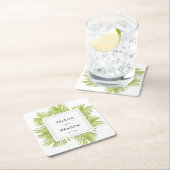 Palmenhochzeit Rechteckiger Pappuntersetzer (Vor Ort)