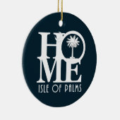 Palmeninsel Zuhause Keramik Ornament (Rechts)