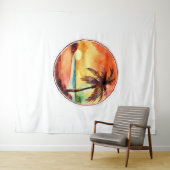 Palmenkreis Wandteppich (Beispiel (Horizontal))