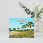 Palmenküste Florida Palmen Bäume Vintag Postkarte (Stehend Vorderseite)