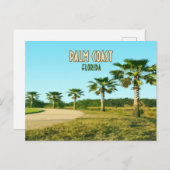 Palmenküste Florida Palmen Bäume Vintag Postkarte (Vorne/Hinten)