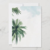 Palmenlichter 50. Geburtstagsparty Einladung (Rückseite)