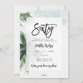 Palmenlichter 60. Geburtstagsparty Einladung (Vorderseite)