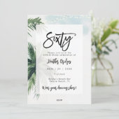 Palmenlichter 60. Geburtstagsparty Einladung (Stehend Vorderseite)