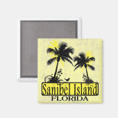Palmenmagnet Sanibel Island Florida Magnet (Vorderseite/Rückseite)