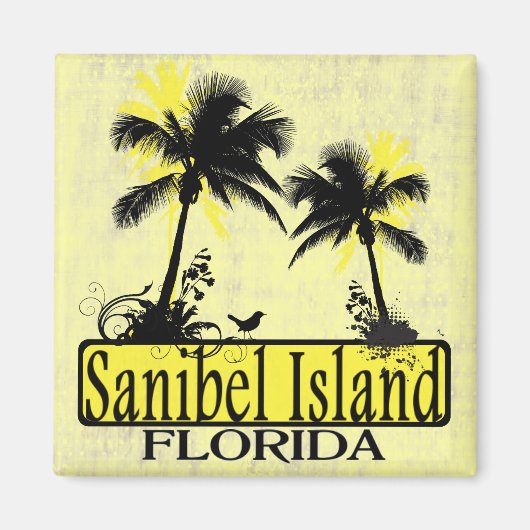 Palmenmagnet Sanibel Island Florida Magnet (Vorne)