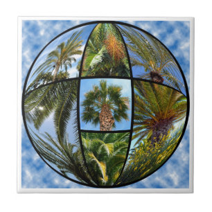 Palmenmosaik Fliese