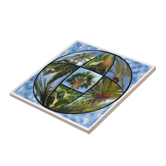 Palmenmosaik Fliese (Seite)