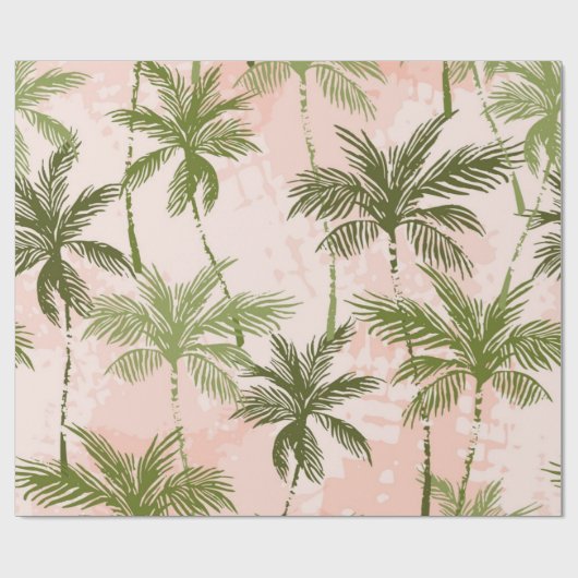 Palmenmuster Geschenkpapier (Flach)