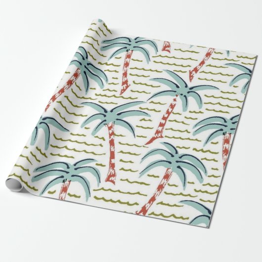 Palmenmuster Geschenkpapier (Ungerollt)