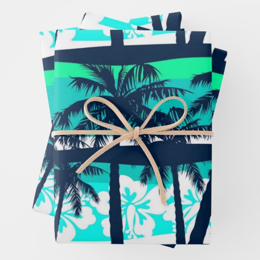 Palmenmuster Geschenkpapier Set (Beispiel)