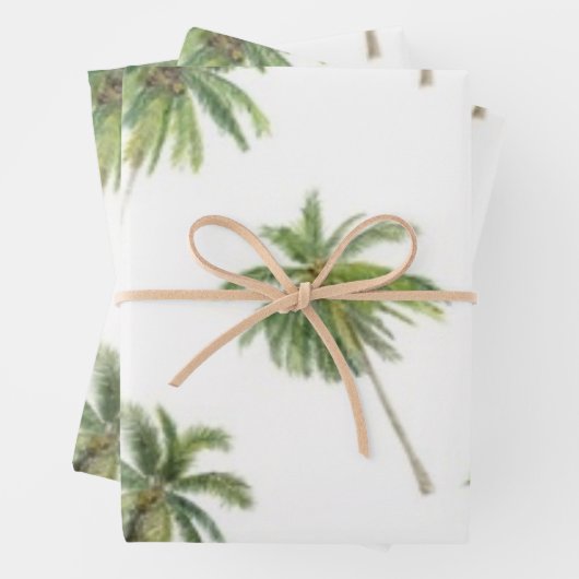 Palmenmuster Geschenkpapier Set (Beispiel)