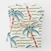 Palmenmuster Geschenkpapier Set (Beispiel)