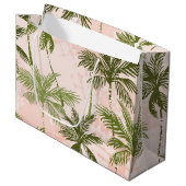 Palmenmuster Große Geschenktüte (Vorderseite Schrägansicht)