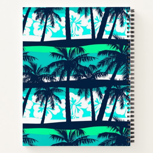 Palmenmuster Notizblock (Rückseite)