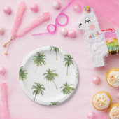 Palmenmuster Pappteller (Party)