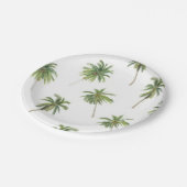 Palmenmuster Pappteller (Schrägansicht)
