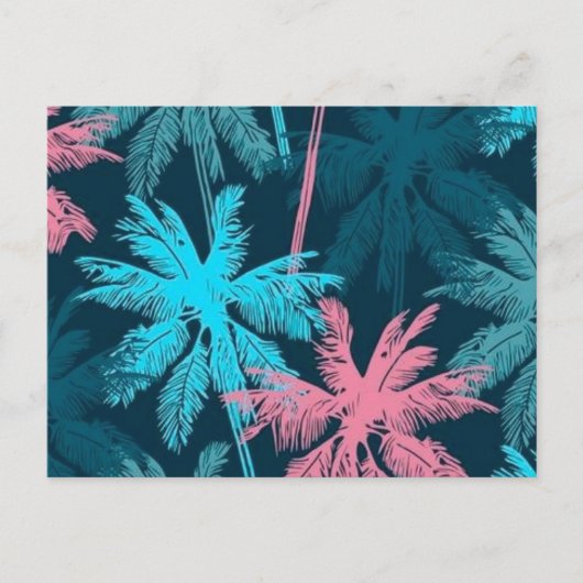 Palmenmuster Postkarte (Vorderseite)