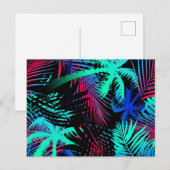 Palmenmuster Postkarte (Vorne/Hinten)