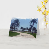 Palmenpensionierung Karte (Gelbe Blume)