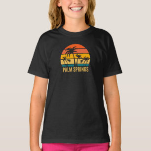 Palmensprings Sonnenuntergang und Palmen T - Shirt