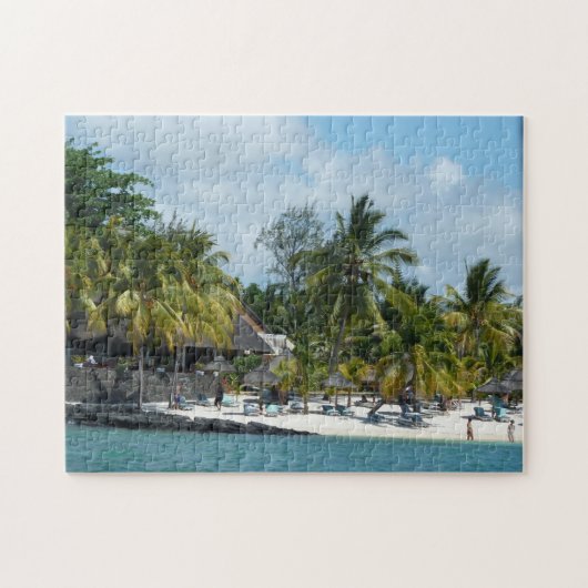 Palmenstrand auf Mauritius Puzzle (Horizontal)