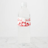 Palmenstrand Gastgeschenk Wasserflaschenetikett (Rückseite)