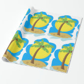 Palmenstrand Geschenkpapier (Ungerollt)