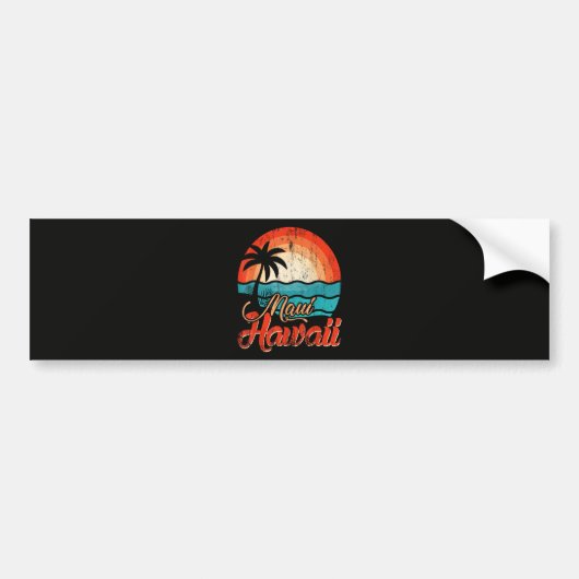 Palmenstrand Hawaii-Strand Autoaufkleber (Vorne)