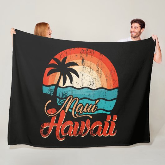 Palmenstrand Hawaii-Strand Fleecedecke (Beispiel)