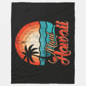 Palmenstrand Hawaii-Strand Fleecedecke (Vorderseite)