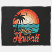 Palmenstrand Hawaii-Strand Fleecedecke (Vorderseite (Horizontal))