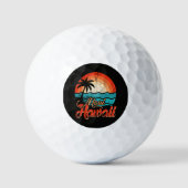Palmenstrand Hawaii-Strand Golfball (Vorderseite)