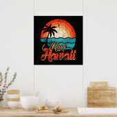 Palmenstrand Hawaii-Strand Poster (Küche)