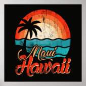 Palmenstrand Hawaii-Strand Poster (Vorne)